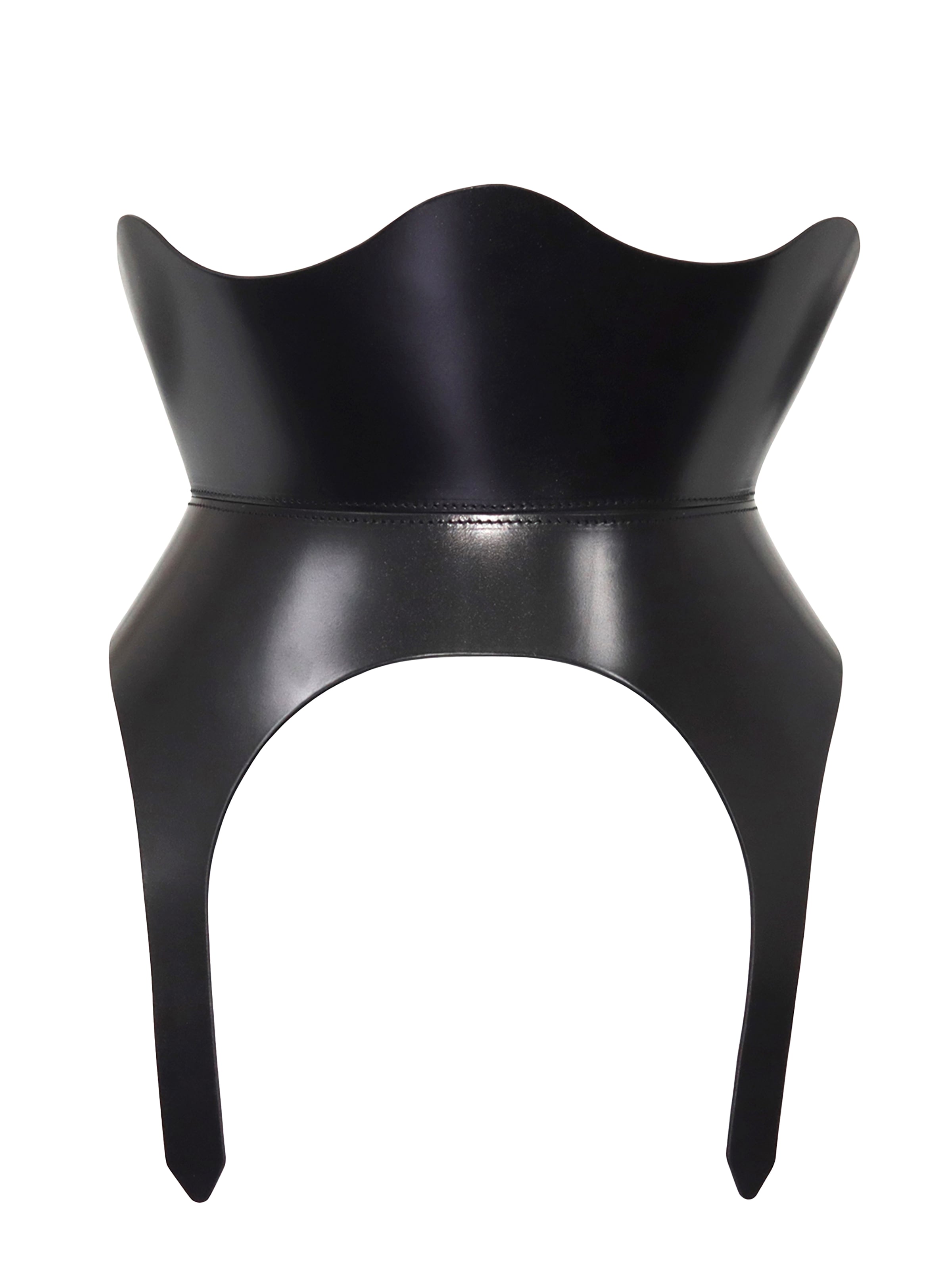 Haute Cuir Gürtel 'Medusa'‌‌‌ in Schwarz: Vorderseite