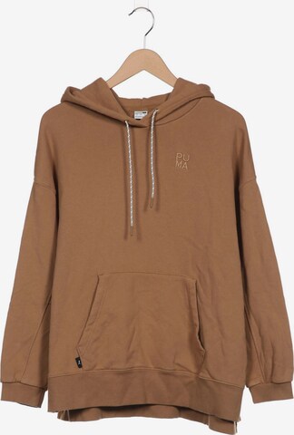 PUMA Sweatshirt & Zip-Up Hoodie in S in Beige: front