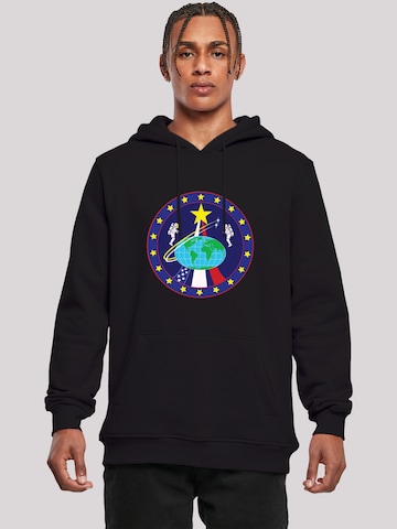 Sweat-shirt 'NASA Classic Globe Astronauts' F4NT4STIC en noir : devant