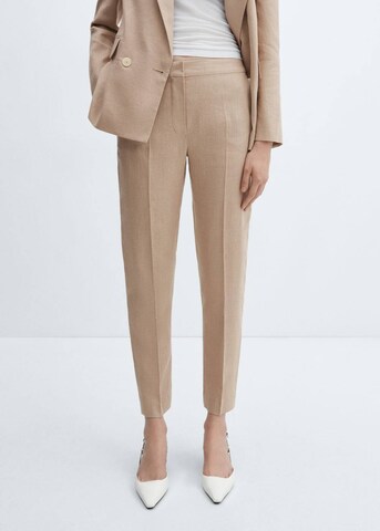 MANGO Regular Bügelfaltenhose 'Tempoli' in Beige