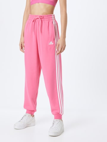 ADIDAS SPORTSWEAR Tapered Workout Pants 'Essentials' in Pink: front