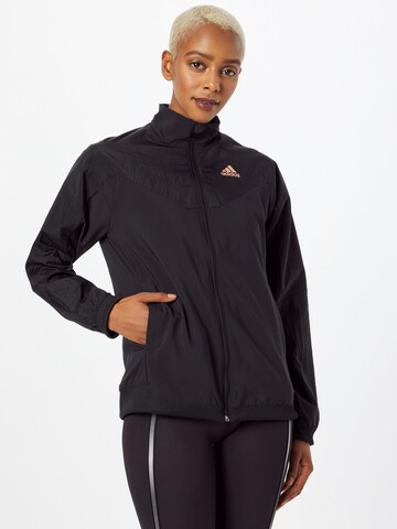 ADIDAS SPORTSWEAR Athletic Jacket in Black: front