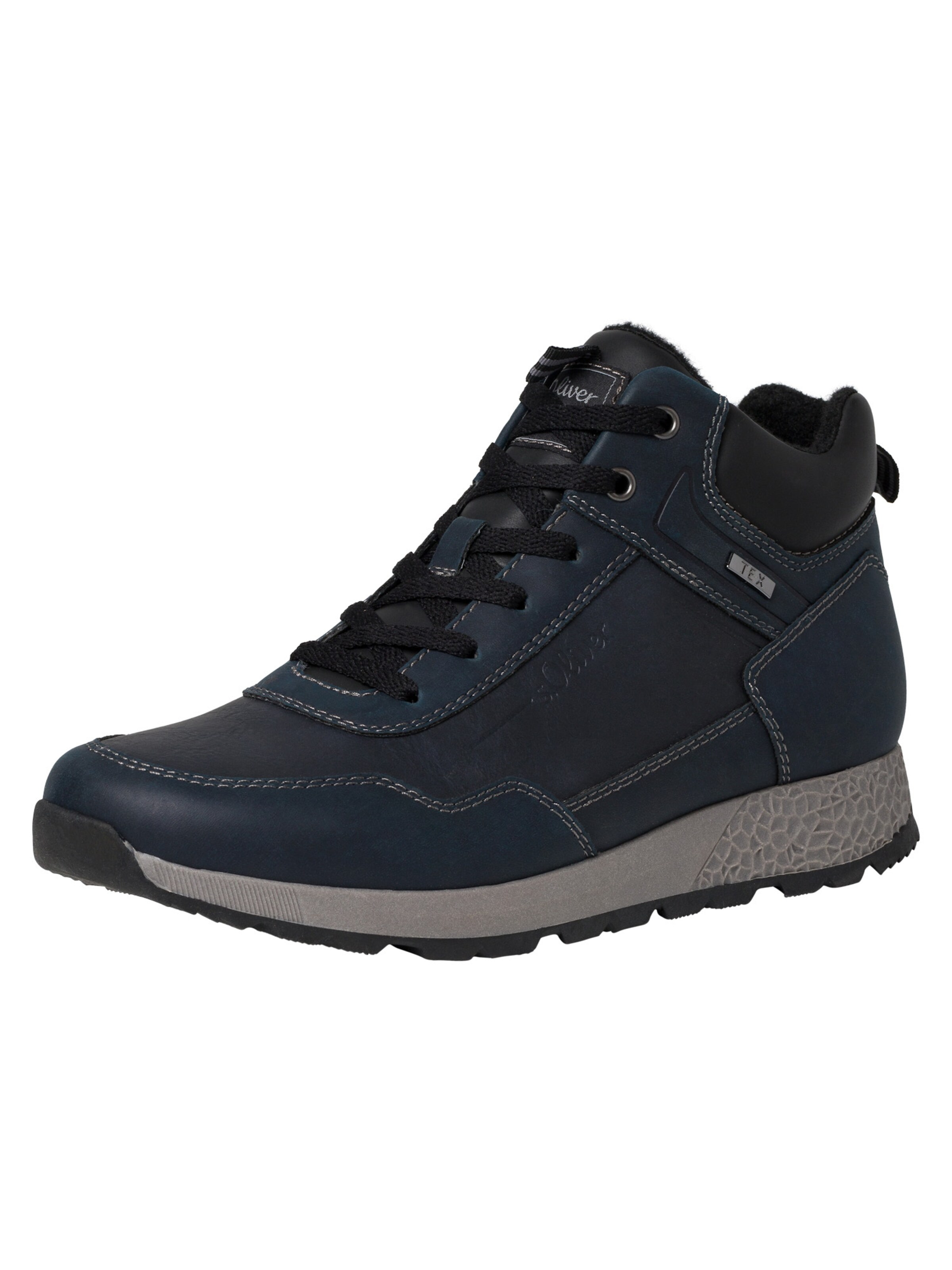 Sneaker alta di s.Oliver in blu: frontale