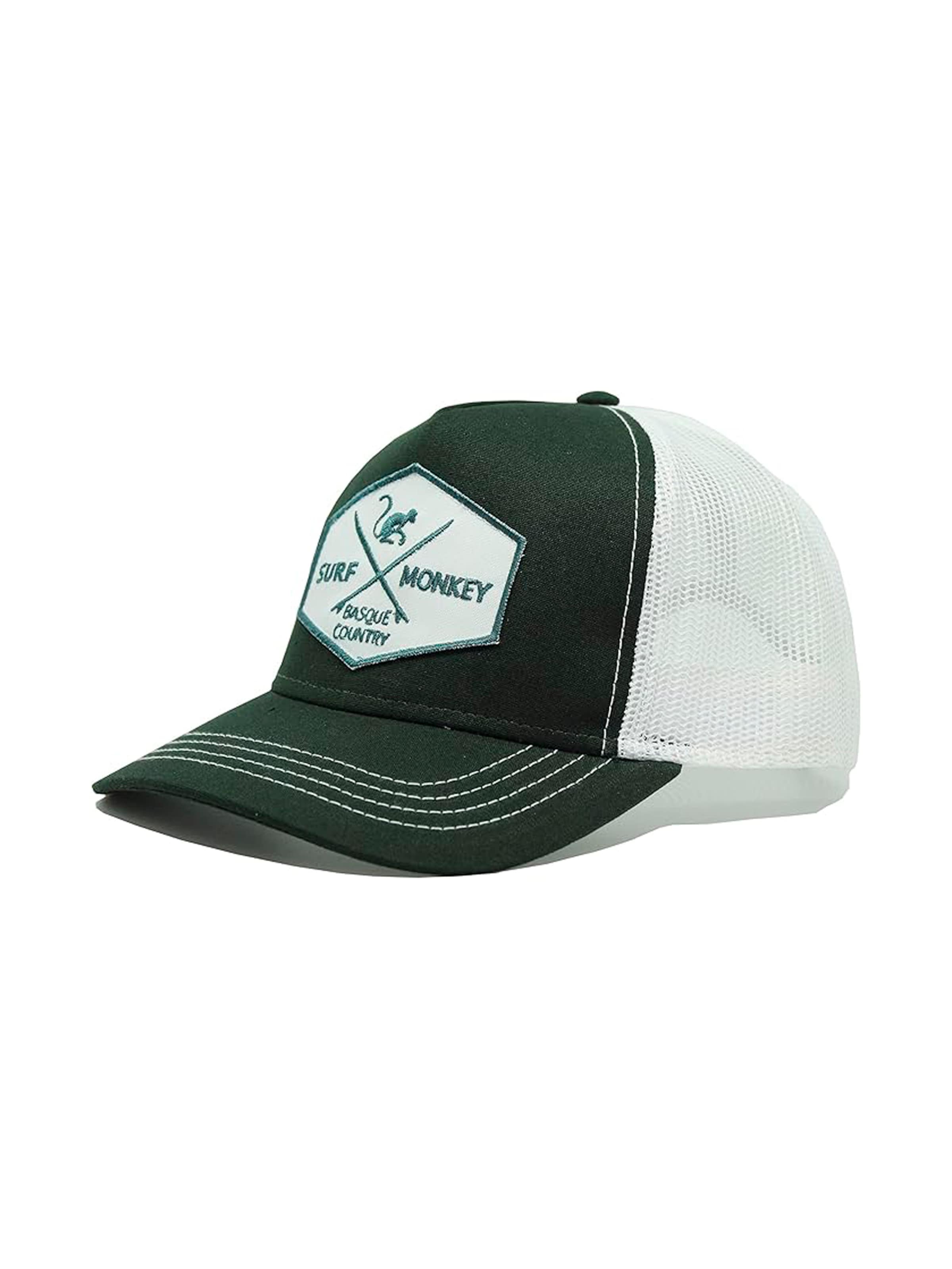 Cappello da baseball sportivo di Surf Monkey in verde: frontale