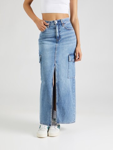 LEVI'S ® Rok 'Ankle Column Cargo Skirt' in Blauw: voorkant
