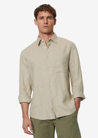 Regular fit Camicia di Marc O'Polo in beige: frontale