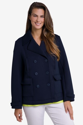 Ulla Popken Between-Season Jacket in Blue: front