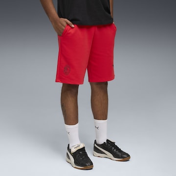 PUMA Regular Sports trousers 'AC Milan FtblEssentials' in Red: front