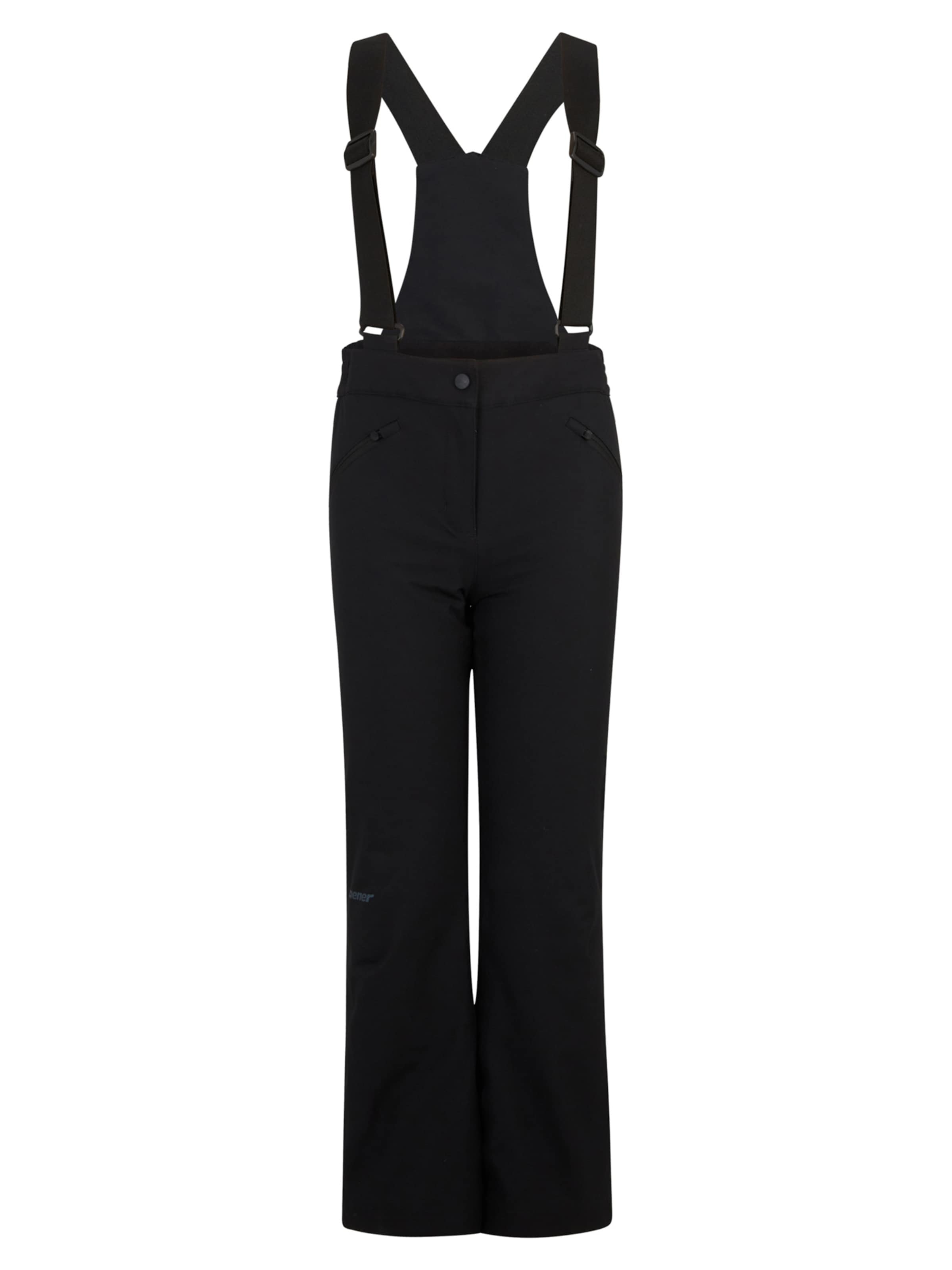ZIENER Wide leg Workout Pants 'Afia' in Black: front