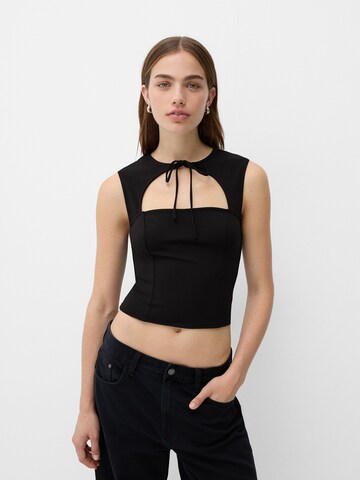 Bershka Top in Black: front