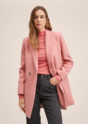 MANGO Between-Seasons Coat 'Dali' in Pink: front