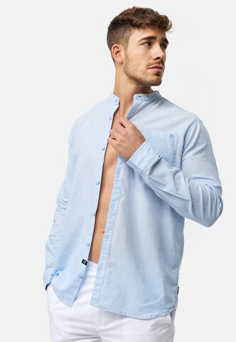INDICODE JEANS Regular fit Button Up Shirt 'INRaffi' in Blue