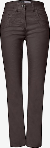 CECIL Slimfit Hose 'Toronto' in Braun: Vorderseite