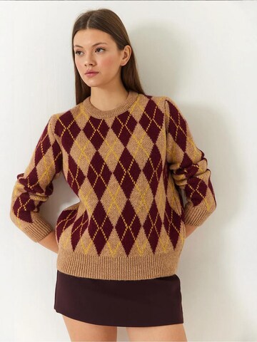 Bianco Lucci Sweater in Brown: front