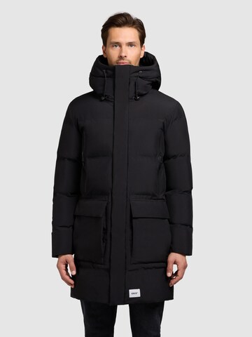 Manteau d’hiver 'Winer3' khujo en noir : devant