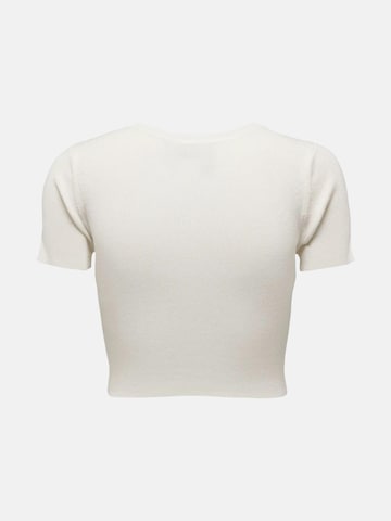 JDY Top 'JDY JDYCIRKELINE S/S CROP TOP KNT NOOS MAGLIONCINO' w kolorze biały