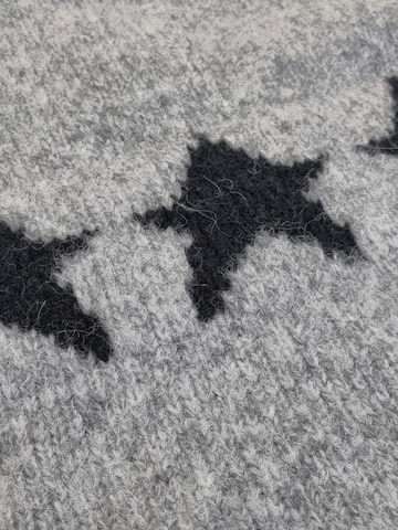 LIKS. Munich - Cárdigan 'Strickjacke mit Reißverschluss und Sternmotiv  - AlisaC' en gris