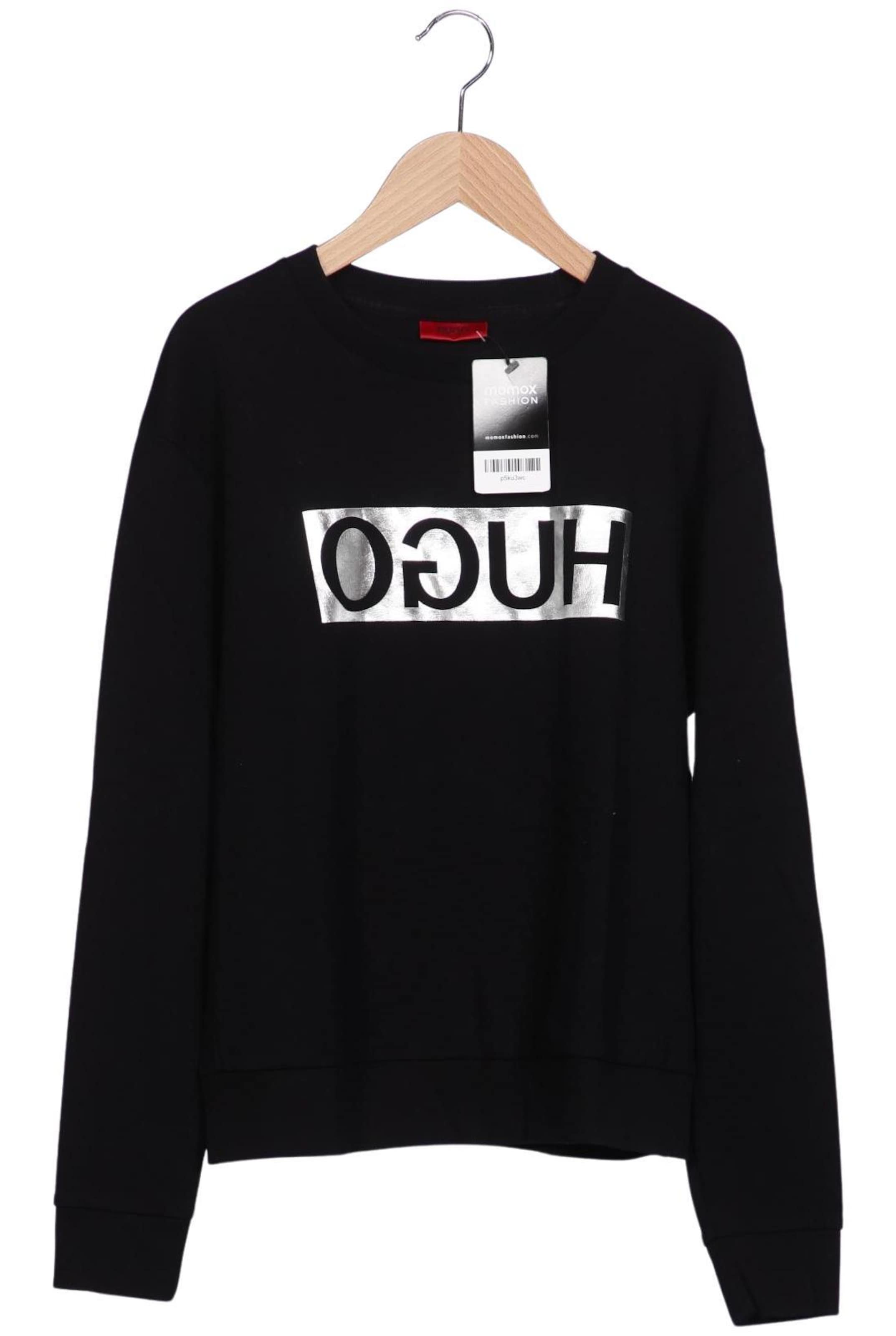 HUGO Sweatshirt & Zip-Up Hoodie in S in Black: front