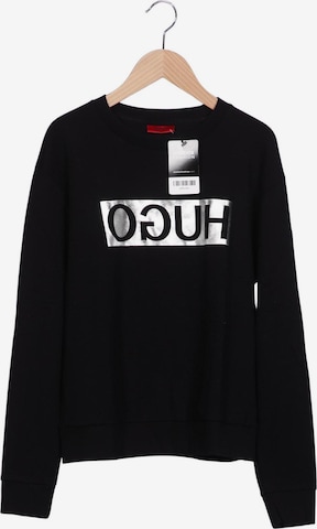 HUGO Sweatshirt & Zip-Up Hoodie in S in Black: front