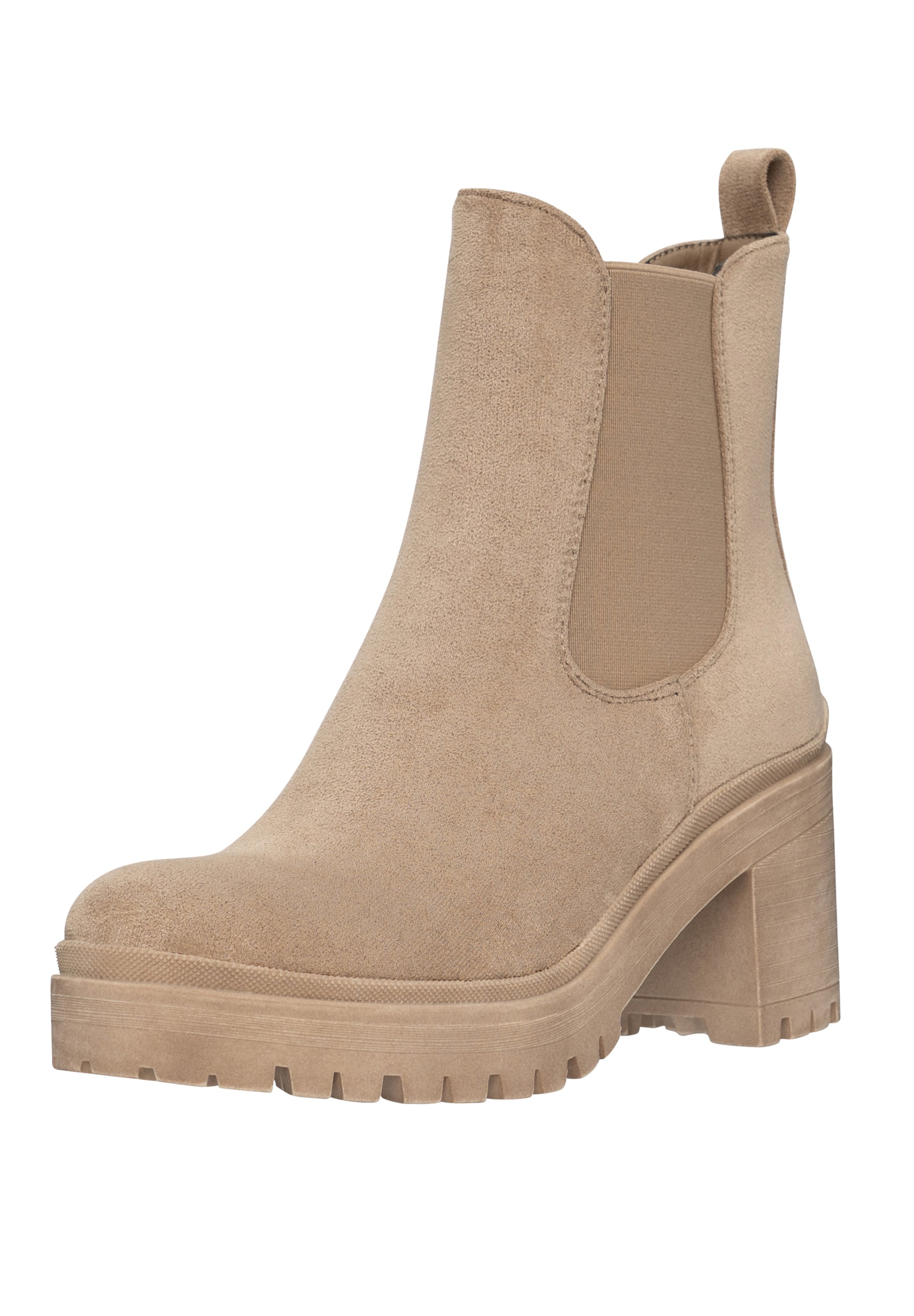 Boots chelsea di Elara in beige: frontale