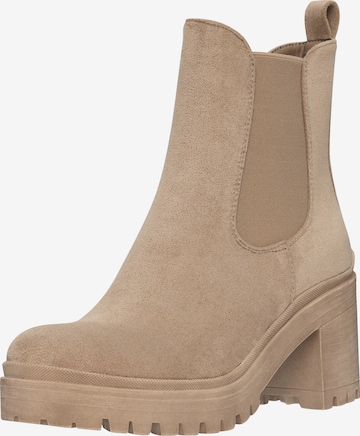 Boots chelsea di Elara in beige: frontale