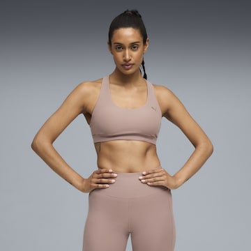 PUMA Bustier Sport bh in Beige: voorkant