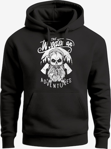 Neverless Sweatshirt 'Lumberjack' in Schwarz: Vorderseite