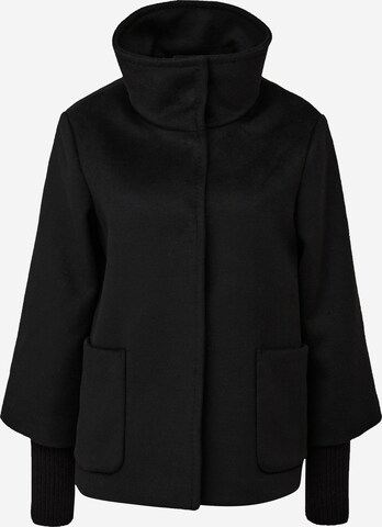 s.Oliver BLACK LABEL Between-Seasons Coat in Black: front