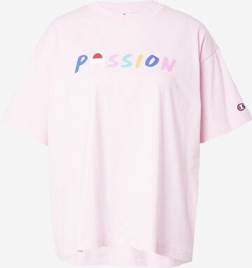 Champion Authentic Athletic Apparel T-Shirt in Pink: predná strana