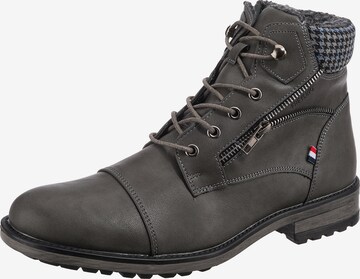 Freyling Lace-Up Boots in Grey: front