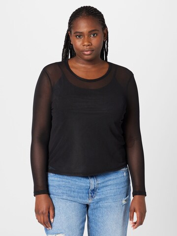 Noisy May Curve Shirt 'JUDITH' in Black: front