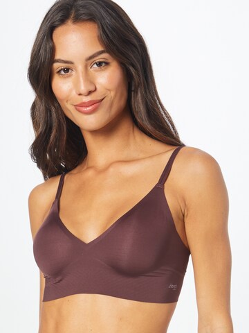 SLOGGI T-shirt Bra in Brown: front