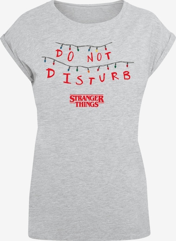 T-shirt 'Stranger Things Do Not Disturb Netflix TV Series' F4NT4STIC en gris : devant