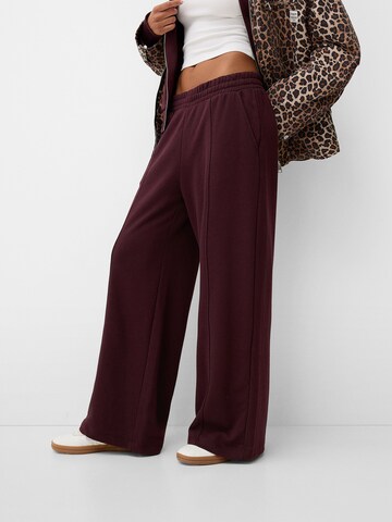 Bershka Wide leg Trousers in Purple