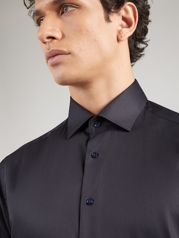 SEIDENSTICKER Regular fit Zakelijk overhemd 'SMART CLASSICS' in Zwart
