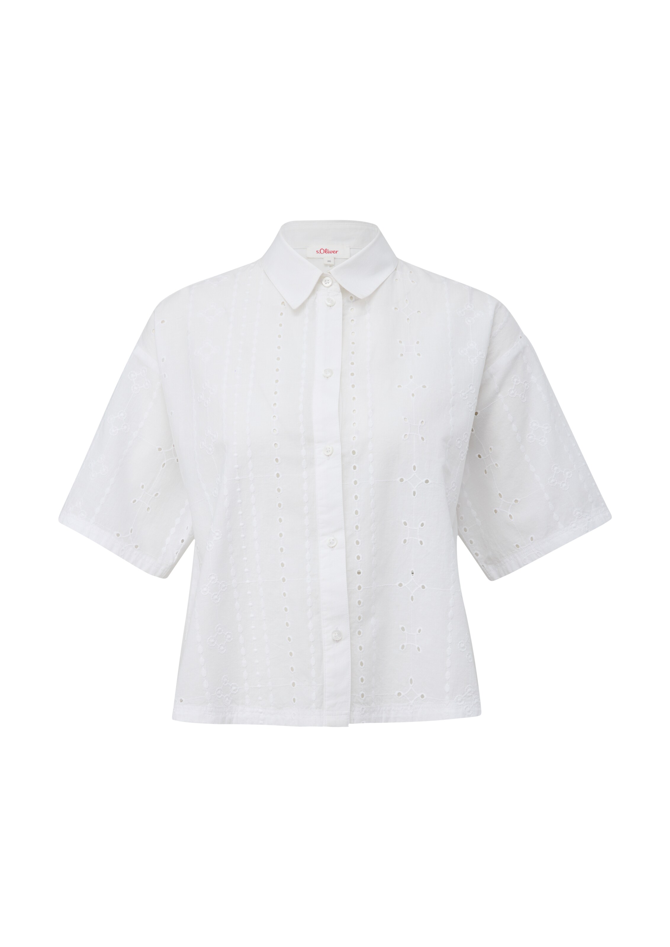 s.Oliver Blouse in Wit: voorkant