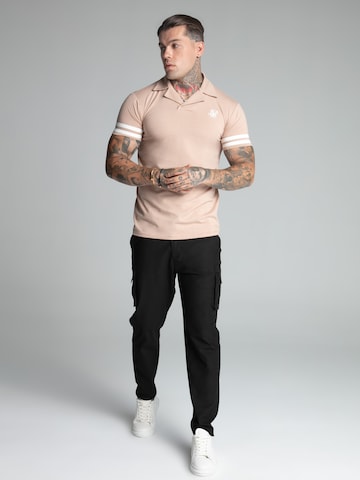 T-Shirt 'Revere' SikSilk en beige