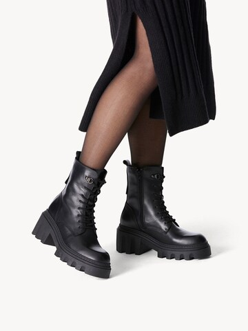 Tamaris Schnürstiefelette in Schwarz: Vorderseite