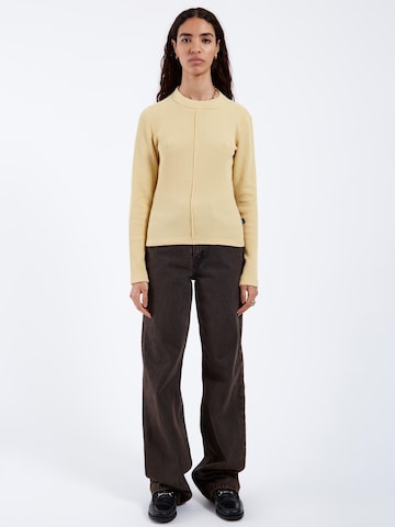 Dr. Denim Top 'Stella Waffle Top' in Geel