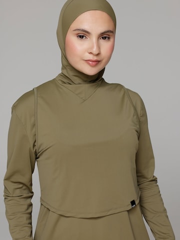 SIYA Swimwear T-Shirt Badeanzug 'Hijab' in Grün: Vorderseite