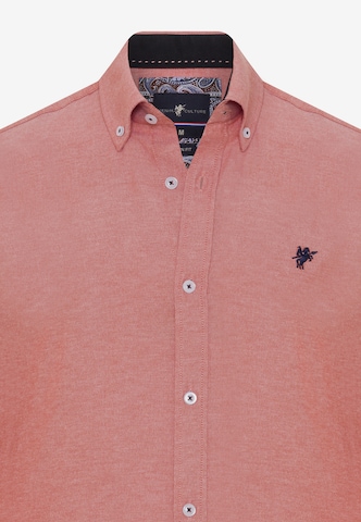 DENIM CULTURE Regular fit Button Up Shirt 'Matthew' in Orange