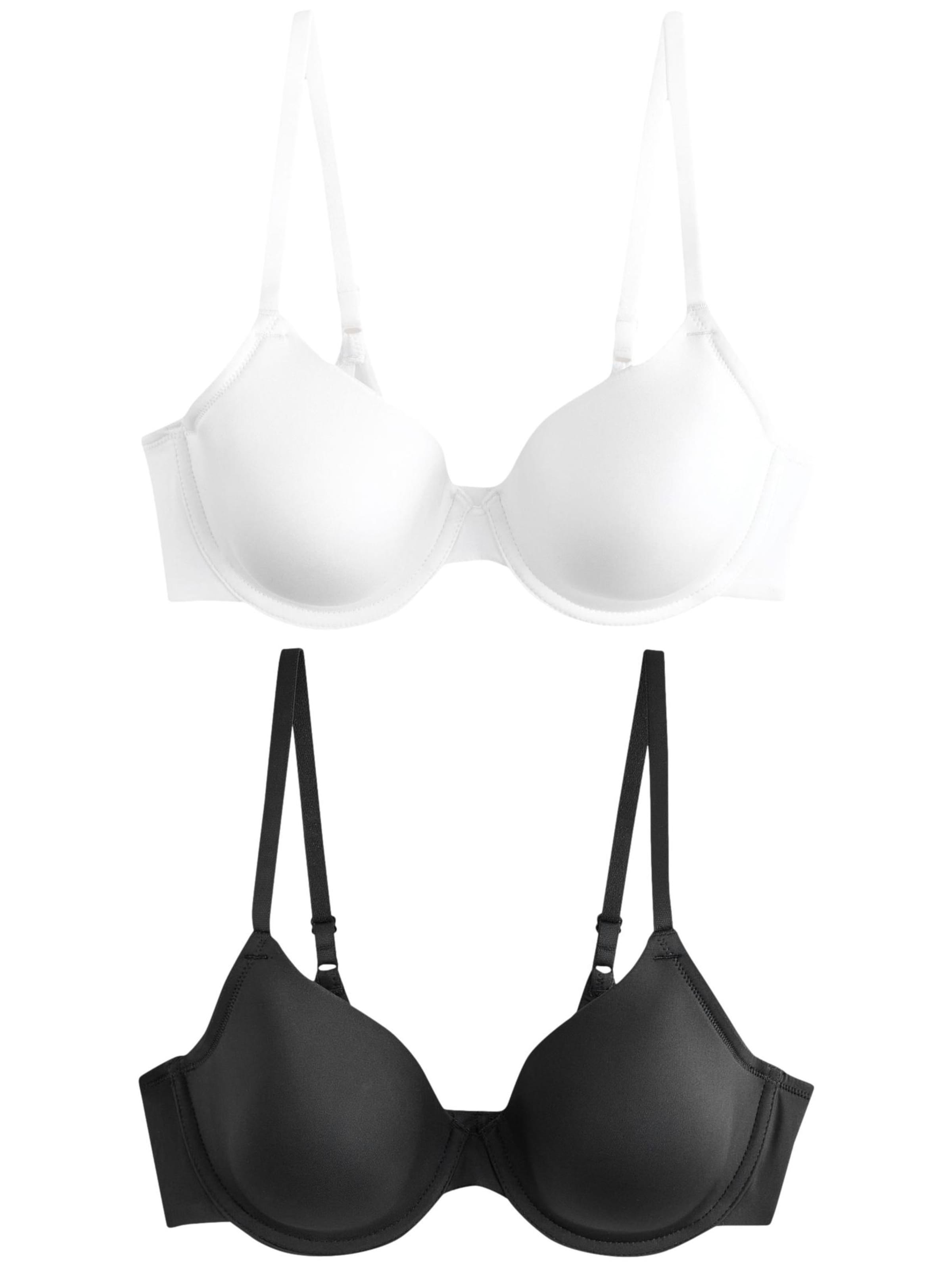 Next T-shirt Bra in Black: front