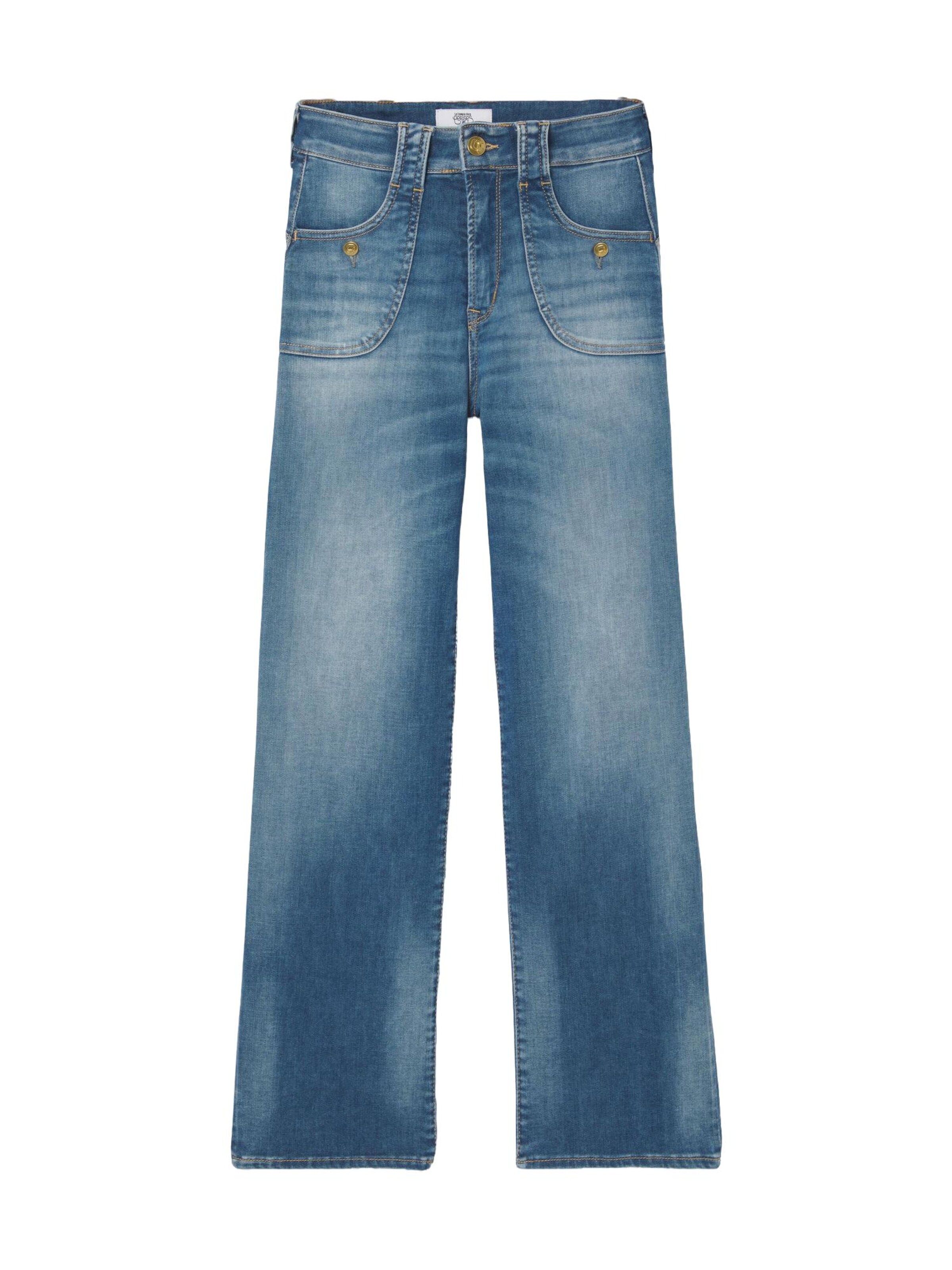 Wide Leg Jean Le Temps Des Cerises en bleu : devant