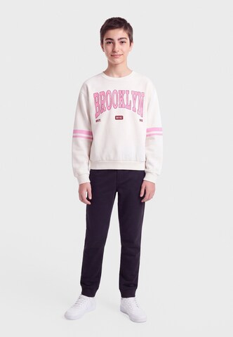 ONLY GIRLS Sweatshirt 'KOGMALENE' in Wit: voorkant