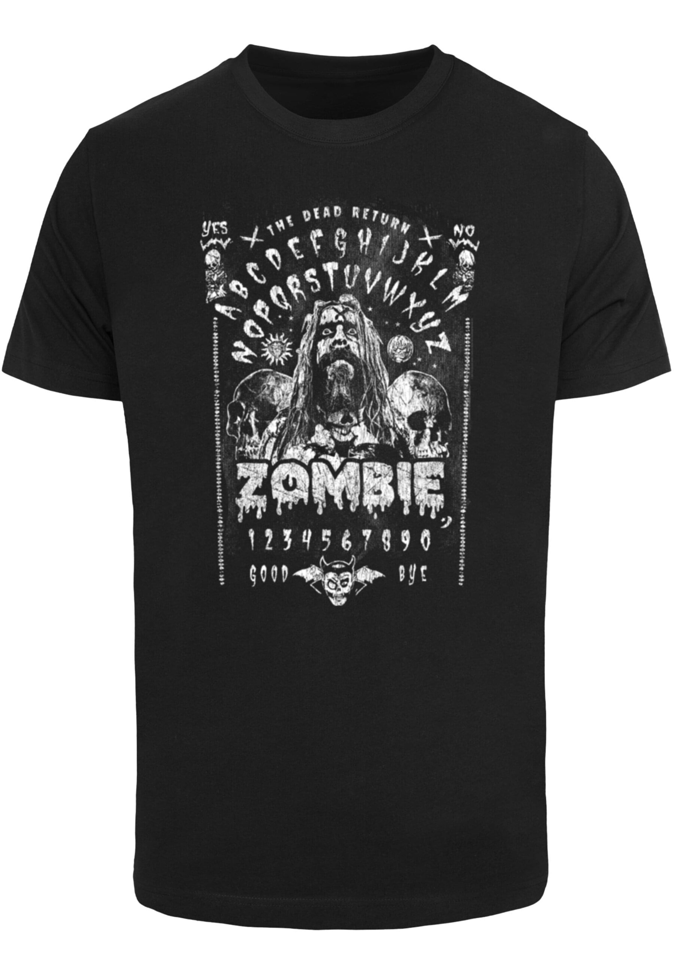 Merchcode Shirt 'Rob Zombie - The Dead Return Spirit Board' in Zwart: voorkant