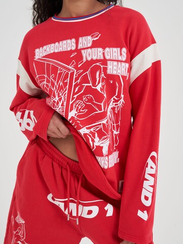 AND1 Bluzka sportowa w kolorze czerwony