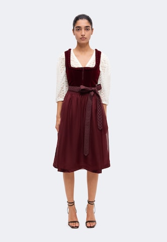 sarkans MARJO "Dirndl" stila kleita 'GY-13-Rabenstein': no priekšpuses