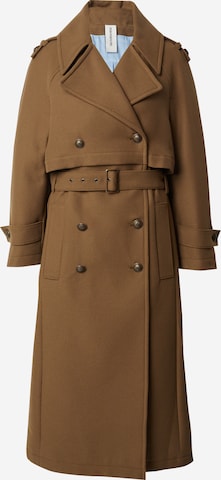 DRYKORN Between-Seasons Coat 'WELLFALL' in Brown: front