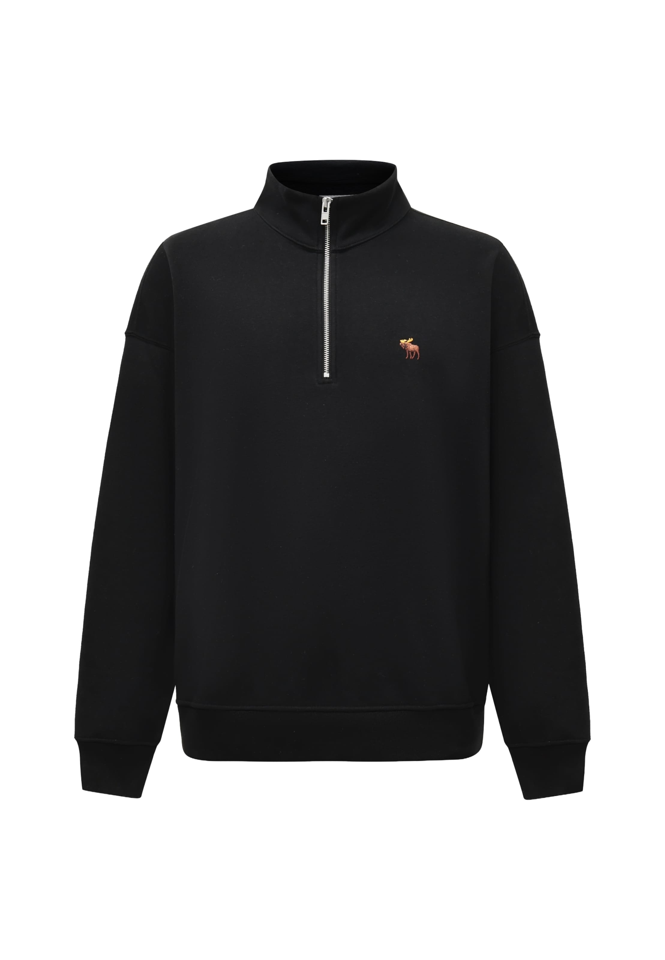 Abercrombie & Fitch - Sudadera en negro: frente