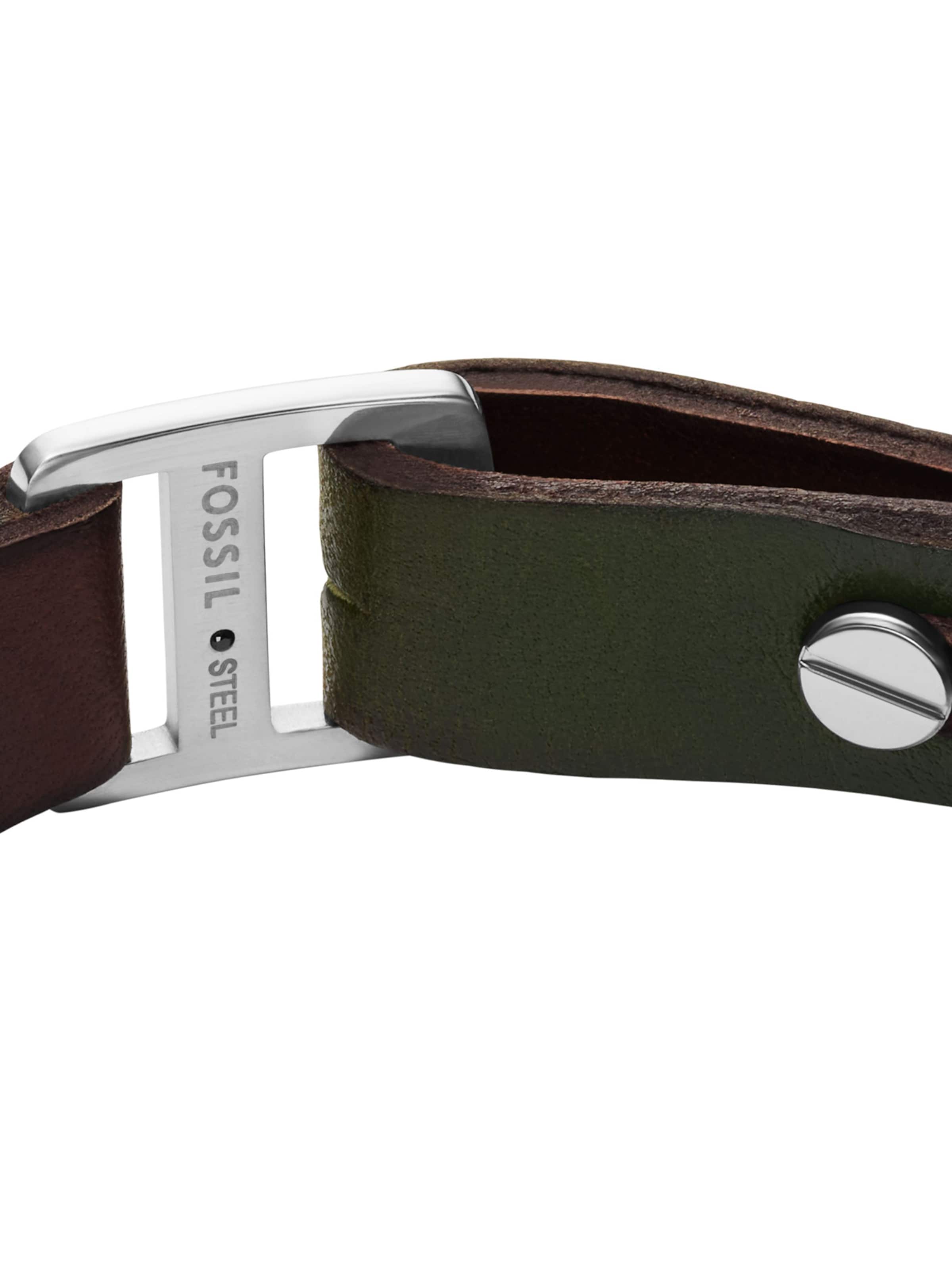 FOSSIL Náramek 'Machine' – hnědá